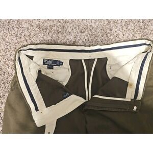 Vintage Polo Ralph Lauren Men's 40L Pants Olive Green Blue Label RN 41381
